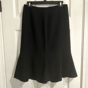 The Limited Classic Black Ruffle bottom Pencil Skirt